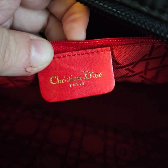 Lady dior medium nylon top handle bag - Picture 13 of 16